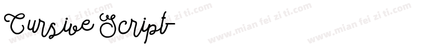 Cursive Script字体转换